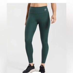 Gym Shark Power Regular Leggings, Deepest Teal, Small, NWOT, booty scrunch